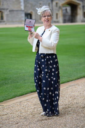 Investiture at Windsor Castle, Windsor, UK - Wed 15 April 2026 Tracy Foster - Chief Guide, Girlguiding is awarded an OBE for services to Girlguiding at Windsor Castle, Windsor, England, UK on Wednesday 15 April, 2026., Credit:Justin Ng Avalon UK, England, Windsor, Windsor Castle Copyright: xJustinxNgx xAvalonx 1091227691