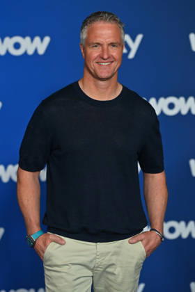 Ralf SCHUMACHER, Einzelbild,angeschnittenes Einzelmotiv,Halbfigur,halbe Figur. Muenchner Programmpraesentation SKY SPOTLIGHT, Sky Originals am 15.04.2026 im Hotel Bayerischer Hof.