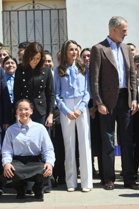 Spanish Royals visit to the Jose Maria de Llanos Foundation King Felipe VI of Spain, Queen Letizia of Spain, Isabel Diaz Ayuso, President of Madrid visit to the Jose Maria de Llanos Foundation to mark the 25th anniversary of the Escuela de Hosteleria del Sur at Jose Maria de Llanos Foundation on April 15, 2026 in Madrid, Spain Photo by IMAGO MPG Madrid Jose Maria de Llanos Foundation Madrid Spain  Copyright: xMPGx