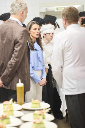 Spanish Royals visit to the Jose Maria de Llanos Foundation King Felipe VI of Spain, Queen Letizia of Spain visit to the Jose Maria de Llanos Foundation to mark the 25th anniversary of the Escuela de Hosteleria del Sur at Jose Maria de Llanos Foundation on April 15, 2026 in Madrid, Spain Photo by IMAGO MPG Madrid Jose Maria de Llanos Foundation Madrid Spain  Copyright: xMPGx