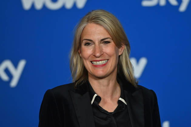 Elke WALTHELM (Chief Operating Office sky). Einzelbild,angeschnittenes Einzelmotiv,Portraet,Portrait,Porträt. Muenchner Programmpraesentation SKY SPOTLIGHT, Sky Originals am 15.04.2026 im Hotel Bayerischer Hof.