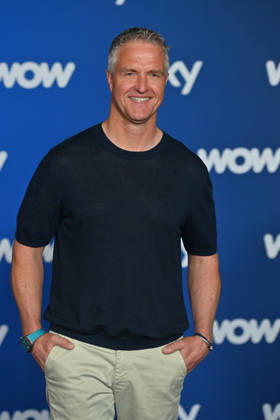 Ralf SCHUMACHER, Einzelbild,angeschnittenes Einzelmotiv,Halbfigur,halbe Figur. Muenchner Programmpraesentation SKY SPOTLIGHT, Sky Originals am 15.04.2026 im Hotel Bayerischer Hof.
