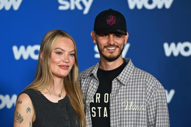Nino OCHSENKNECHT SIFKOVITS, Cheyenne OCHSENKNECHT SIFKOVITS. Muenchner Programmpraesentation SKY SPOTLIGHT, Sky Originals am 15.04.2026 im Hotel Bayerischer Hof.