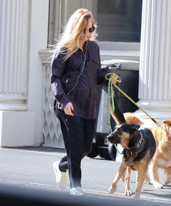 Annabelle Wallis out in New York British actress Sebastian Stan girlfriend Annabelle Wallis pregnant walks her dogs on the street in New York, NY on April 15, 2026. Photo by Dylan Travis ABACAPRESS.COM New York NY  Copyright: xDylanxTravis ABACAx