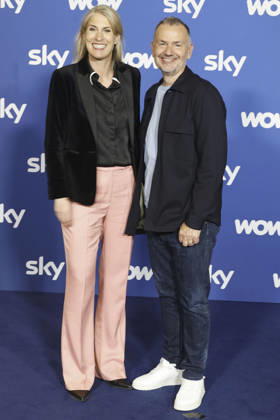 Elke Walthelm und Christian Asanger bei der Programmpräsentation Sky Spotlight im Hotel Bayerischer Hof. München, 15.04.2026