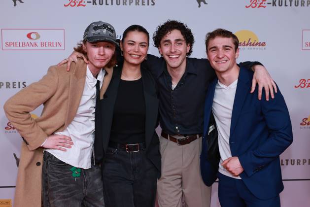 32.BZ Kulturpreis Filip Schnack, Tomomi Themann, Riccardo Campione, Luis Vorbach BZ Kulturpreis, Haus der Berliner Festspiele, Berlin Datum: 15.04.2026 Copyright: xEventpress Kratschx