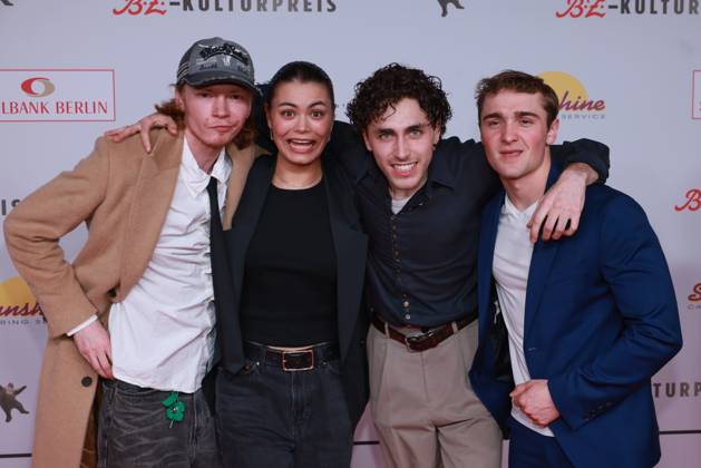 32.BZ Kulturpreis Filip Schnack, Tomomi Themann, Riccardo Campione, Luis Vorbach BZ Kulturpreis, Haus der Berliner Festspiele, Berlin Datum: 15.04.2026 Copyright: xEventpress Kratschx