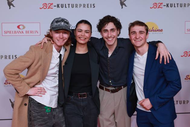 32.BZ Kulturpreis Filip Schnack, Tomomi Themann, Riccardo Campione, Luis Vorbach BZ Kulturpreis, Haus der Berliner Festspiele, Berlin Datum: 15.04.2026 Copyright: xEventpress Kratschx
