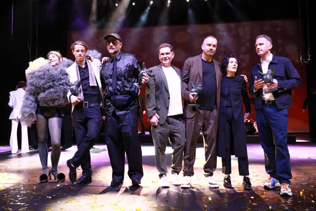 32.BZ Kulturpreis Meret Becker, Preisträger Alexander Scheer, Kirill Serebrennikov, Peter Plate, Ulf Sommer, Herta Müller, Norbert Bisky BZ Kulturpreis, Haus der Berliner Festspiele, Berlin Datum: 15.04.2026 Copyright: xEventpress Kratschx