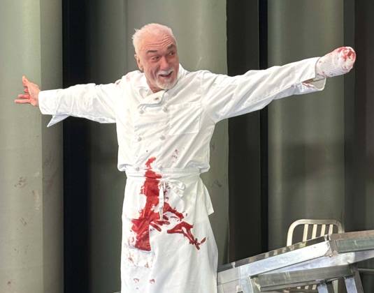 April 15, 2026, New York, New York, USA: Actor PATRICK PAGE seen at the curtain call for the Off-Broadway show of Titus Andronicus held at the Red Bull Theater at The Pershing Square Signature Center. New York USA - ZUMAk03_ 20260415_zaf_k03_007 Copyright: xNancyxKaszermanx