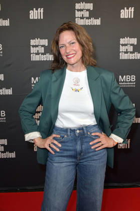 Nina Kronjäger bei der Eröffnung des 22. achtung berlin Filmfestivals mit der Premiere des Kinofilms Mambo Maternica im Colosseum Filmtheater. Berlin, 15.04.2026