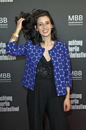 Mathilde Irrmann bei der Eröffnung des 22. achtung berlin Filmfestivals mit der Premiere des Kinofilms Mambo Maternica im Colosseum Filmtheater. Berlin, 15.04.2026
