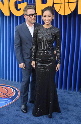 Cast member Brenda Song and Macaulay Culkin attend the premiere of Netflix s Season 2 TV series sport comedy Running Point at the Egyptian Theatre in the Hollywood section of Los Angeles on Wednesday, April 15, 2026..Storyline: Isla Gordon, overlooked her whole life, is appointed President of the LA Waves basketball team, a family business, when her brother enters rehab. She aims to prove she is the right choice despite skepticism.  LAP2026041552 JIMxRUYMEN