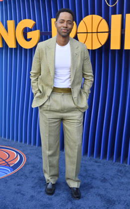 Cast member Jay Ellis attends the premiere of Netflix s Season 2 TV series sport comedy Running Point at the Egyptian Theatre in the Hollywood section of Los Angeles on Wednesday, April 15, 2026. Storyline: Isla Gordon, overlooked her whole life, is appointed President of the LA Waves basketball team, a family business, when her brother enters rehab. She aims to prove she is the right choice despite skepticism.  LAP2026041547 JIMxRUYMEN