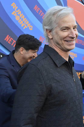 Cast member Ken Marino (L) and recurring guest star Rob Huebel attend the premiere of Netflix s Season 2 TV series sport comedy Running Point at the Egyptian Theatre in the Hollywood section of Los Angeles on Wednesday, April 15, 2026. Storyline: Isla Gordon, overlooked her whole life, is appointed President of the LA Waves basketball team, a family business, when her brother enters rehab. She aims to prove she is the right choice despite skepticism.  LAP2026041558 JIMxRUYMEN