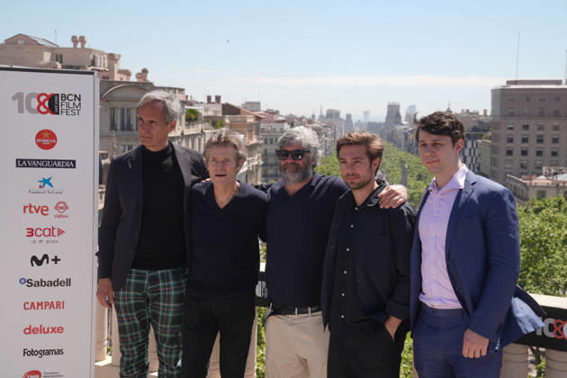 Photocall of the BCN Film Fest 2026 Actors Willem Dafoe, Carlos Cuevas, Francisco Garrido and Miguel Ángel Giménez, during the presentation of the film The Host at the BCN Film Fest 2026, on April 16, 2026, in Barcelona, Catalunya Spain The film tells the story of Greek businessman Markos Timoleon who celebrates the 25th birthday of his daughter Sofia on a private island paradise. However, a series of unexpected events and visits will threaten both his millionaire empire and the foundations of his existence 16 APRIL 2026 Espana  Copyright: xDavidxZorrakinox 7446000