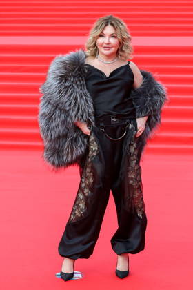 RUSSIA, MOSCOW - APRIL 16, 2026: Maria Lemesheva, KinoReporter founding editor-in-chief, poses on the red carpet during a ceremony to open the 48th Moscow International Film Festival at the Rossiya Theatre Moscow Russia  - ZUMAt113 20260416_zaa_t113_496 Copyright: xValeryxSharifulinx