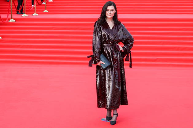 RUSSIA, MOSCOW - APRIL 16, 2026: Actress Darya Kalmykova poses on the red carpet during a ceremony to open the 48th Moscow International Film Festival at the Rossiya Theatre Moscow Russia  - ZUMAt113 20260416_zaa_t113_497 Copyright: xValeryxSharifulinx