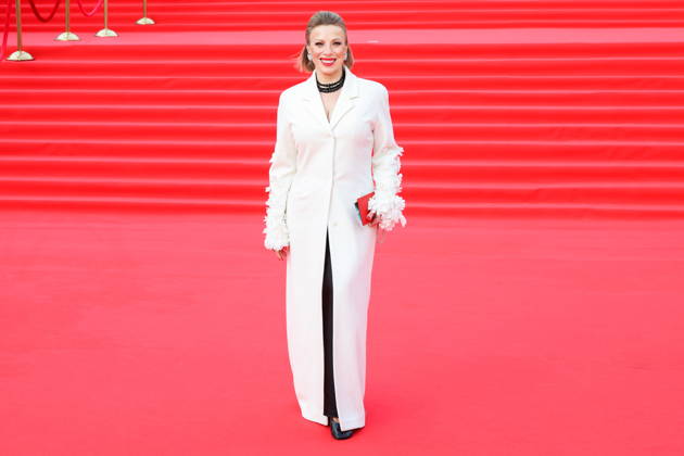 RUSSIA, MOSCOW - APRIL 16, 2026: Film producer Anastasia Perova poses on the red carpet during a ceremony to open the 48th Moscow International Film Festival at the Rossiya Theatre Moscow Russia  - ZUMAt113 20260416_zaa_t113_495 Copyright: xValeryxSharifulinx