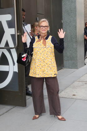 Amy Sedaris at ABC Studios New York NY April 16: Amy Sedaris is seen arriving at ABC Studios for a morning show appearance on April 16, 2026 in New York City. Credit Provider: Chris Gonzalez AdMedia EDITORIAL USE ONLY  Copyright: xx AdMediax admphotostwo982563