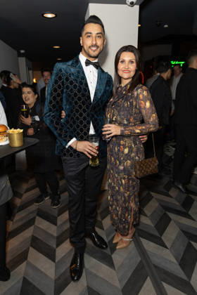 The Apprentice 2026, held at Amazing Grace in London - 16 Apr 2026 Rajan Gill and Andrea Cooper, attend a final show Watch Party with other contestants from The Apprentice 2026, held at Amazing Grace. London United Kingdom Copyright: xPhilxLewisx xSOPAxImagesx RajanGillAndreaCooper-8718