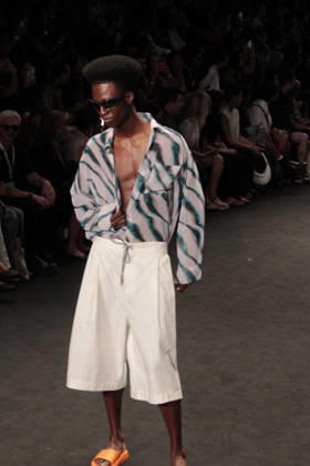 RIO DE JANEIRO, RJ - 16.04.2026: RIO FASHION WEEK 2026 - The Blue Man fashion show closed the second day of Rio Fashion Week at Pier Maua, Rio de Janeiro. x2926818x  CarlosxEliasxJunior