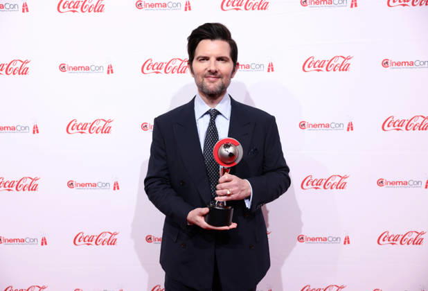 April 16, 2026, Las Vegas, Nevada, USA: Actor ADAM SCOTT on the red carpet of the Big Screen Achievement Awards at the 2025 CinemaCon at Caesar s Palace in Las Vegas, Nevada. Las Vegas USA - ZUMAg247 20260416_znp_g247_017 Copyright: xGagexSkidmorex