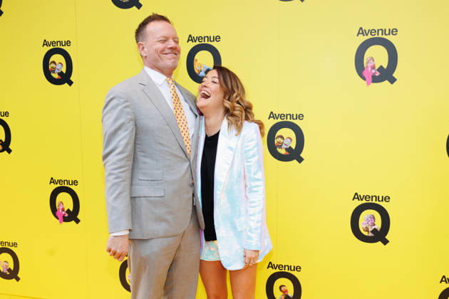 Jason Moore and Julie Atherton attend Avenue Q press night at the Shaftesbury Theatre in London, UK on 16th April 2026 Jason Moore and Julie Atherton attend Avenue Q press night at the Shaftesbury Theatre in London, UK on 16th April 2026, Credit:Manuela Langotsch Avalon United Kingdom, London, Shaftesbury Theatre  Copyright: xManuelaxLangotschx xAvalonx 1091940382
