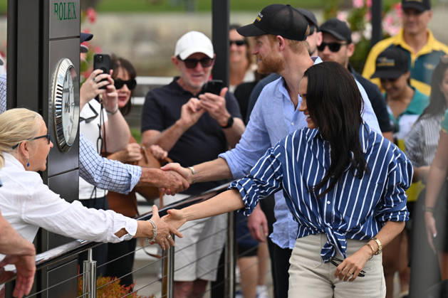 HARRY AND MEGHAN AUSTRALIA VISIT, Prince Harry and Meghan, the Duke and Duchess of Sussex at the Cruising Yacht Club of Australia after sailing on Sydney Harbour with Invictus Australia during a visit to Australia, Sydney, Friday, April 17, 2026. ( NO ARCHIVING SYDNEY NEW SOUTH WALES AUSTRALIA  Copyright: xDEANxLEWINSx 20260417123672043173