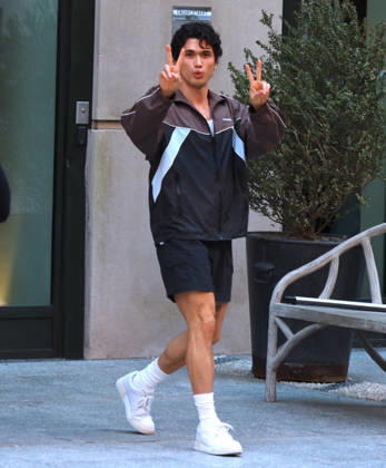Charles Melton Out - NYC Actor Charles Melton smiles and in a good spirit outside a hotel in Soho, New York, NY on April 16, 2026. Photo by Dylan Travis ABACAPRESS.COM New York City NY United States  Copyright: xDylanxTravis ABACAx