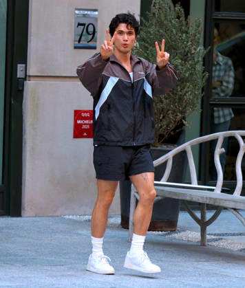Charles Melton Out - NYC Actor Charles Melton smiles and in a good spirit outside a hotel in Soho, New York, NY on April 16, 2026. Photo by Dylan Travis ABACAPRESS.COM New York City NY United States  Copyright: xDylanxTravis ABACAx