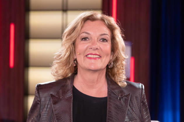 Moderatorin Bettina TIETJEN, Portraet, Portrait, Porträt, Einzelbild, angeschnittenes Einzelmotiv, zu Gast in der Sendung ,,Koelner Treff,, im WDR Fernsehen, 16.04.2026.