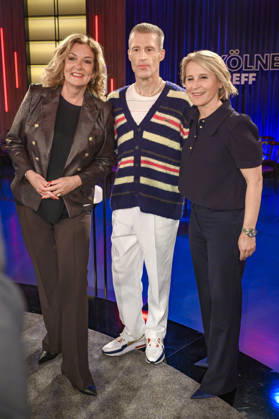 Bettina Tietjen, Benjamin von Stuckrad-Barre und Susanne Link bei der Aufzeichnung der WDR-Talkshow Kölner Treff im WDR Studio BS 3. Köln, 16.04.2026