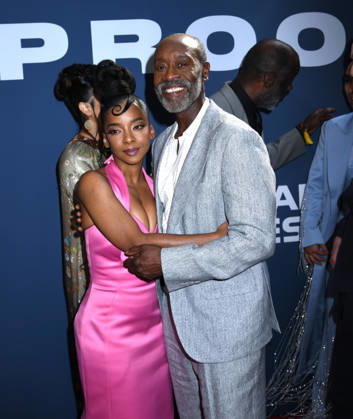 April 16, 2026, New York, Ny, United States: Kara Young and Don Cheadle pose outside the theatre at their Broadway Opening Night of Proof . Held at the Booth Theatre in New York. Zuma Press April 16, 2026. New York United States - ZUMAp281 20260416_zea_p281_077 Copyright: xPhotoxImagexPressx