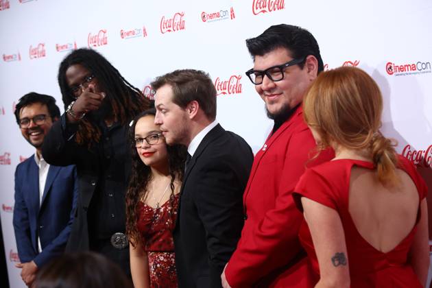 Avery Harrell, Aditya Gupta, Brandon Bishop, Chistina Alumuina, Angel Quinapallo, Kylie Shouse of the Coca-Cola refreshing films program at arrivals for CinemaCon 2026 Big Screen Achievement Awards, OMNIA Nightclub, The Dolby Colosseum, Caesars Palace, Las Vegas, NV, April 16, 2026. Photo By: JA Everett Collection CinemaCon 2026 Big Screen Achievement Awards PUBLICATIONXNOTxINxCANxCHNxFRAxITAxJPNxNORxPOLxRUSxESPxUKxUSA