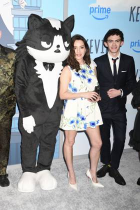 Kevin the Cat, Aubrey Plaza, Joe Locke at arrivals for KEVIN Special Screening, Metrograph, New York, NY, April 16, 2026. Photo By: Quoin Pics Everett Collection KEVIN Special Screening PUBLICATIONXNOTxINxCANxCHNxFRAxITAxJPNxNORxPOLxRUSxESPxUKxUSA