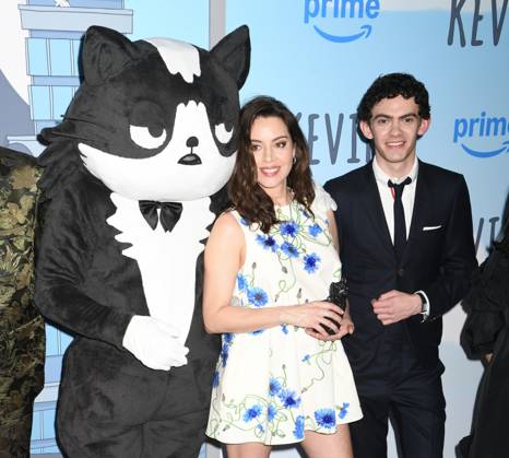 Kevin the Cat, Aubrey Plaza, Joe Locke at arrivals for KEVIN Special Screening, Metrograph, New York, NY, April 16, 2026. Photo By: Quoin Pics Everett Collection KEVIN Special Screening PUBLICATIONXNOTxINxCANxCHNxFRAxITAxJPNxNORxPOLxRUSxESPxUKxUSA