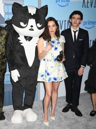 Kevin the Cat, Aubrey Plaza, Joe Locke at arrivals for KEVIN Special Screening, Metrograph, New York, NY, April 16, 2026. Photo By: Quoin Pics Everett Collection KEVIN Special Screening PUBLICATIONXNOTxINxCANxCHNxFRAxITAxJPNxNORxPOLxRUSxESPxUKxUSA