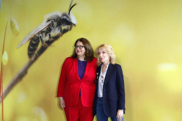 Johanna Langhof und Maria Furtwängler bei Kampangnen-Launch Natur schützen = Leben schützen. Worauf warten wir? 30 by 30 der MaLisa Stiftung und des NABU in der Botschaft der Wildtiere. Hamburg, 17.04.2026.