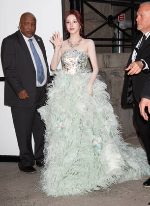 Outside the Tiffany Blue Book Hidden Garden launch Featuring: Song Yuqi Where: New York, New York, United States When: 16 Apr 2026 Credit: Janet Mayer INSTARimages.com EDITORIAL USE ONLY. NOT FOR USE BY NEWSPAPERS BASED IN THE UK. Copyright: xx instar55623860