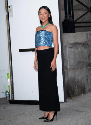 Outside the Tiffany Blue Book Hidden Garden launch Featuring: Greta Lee Where: New York, New York, United States When: 16 Apr 2026 Credit: Janet Mayer INSTARimages.com EDITORIAL USE ONLY. NOT FOR USE BY NEWSPAPERS BASED IN THE UK. Copyright: xx instar55623845