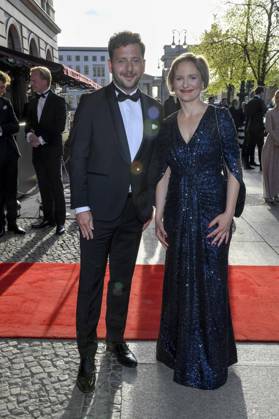 ABB PRESSEBALL- Franziska Brantner, Bundesvorsitzende von Buendnis 90 Die Gruenen Felix Banaszak, Bundesvorsitzender von Bündnis 90 Die Grünen, zu Gast auf dem 73.Bundespresseball im Hotel Adlon Kempinski am 17.04.2026 in Berlin