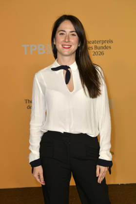 Vidina Popov bei der Verleihung des Theaterpreises des Bundes 2026 im Haus der Berliner Festspiele . Berlin, 17.04.2026