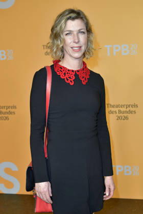 Brigitte Zeh bei der Verleihung des Theaterpreises des Bundes 2026 im Haus der Berliner Festspiele . Berlin, 17.04.2026
