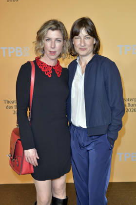 Brigitte Zeh und Marie Leuenberger bei der Verleihung des Theaterpreises des Bundes 2026 im Haus der Berliner Festspiele . Berlin, 17.04.2026