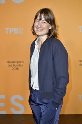 Marie Leuenberger bei der Verleihung des Theaterpreises des Bundes 2026 im Haus der Berliner Festspiele . Berlin, 17.04.2026