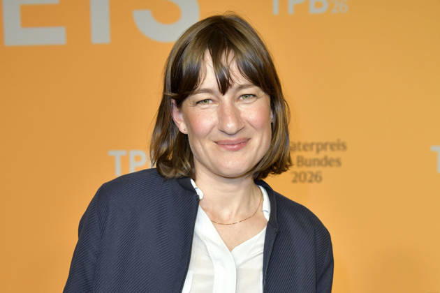 Marie Leuenberger bei der Verleihung des Theaterpreises des Bundes 2026 im Haus der Berliner Festspiele . Berlin, 17.04.2026