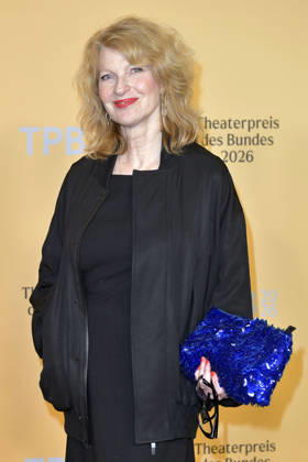 Alexandra Roehler bei der Verleihung des Theaterpreises des Bundes 2026 im Haus der Berliner Festspiele . Berlin, 17.04.2026