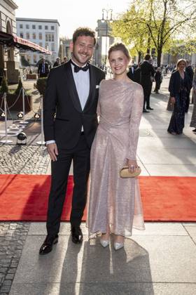 ABB PRESSEBALL- Felix Banaszak und Frau Charlotte Obermeier Bundesvorsitzender von Buendnis 90 Die Gruenen, zu Gast auf dem 73.Bundespresseball im Hotel Adlon Kempinski am 17.04.2026 in Berlin