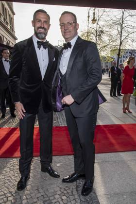 ABB PRESSEBALL- Daniel Funke und Jens Spahn mit Ehemann zu Gast auf dem 73.Bundespresseball im Hotel Adlon Kempinski am 17.04.2026 in Berlin